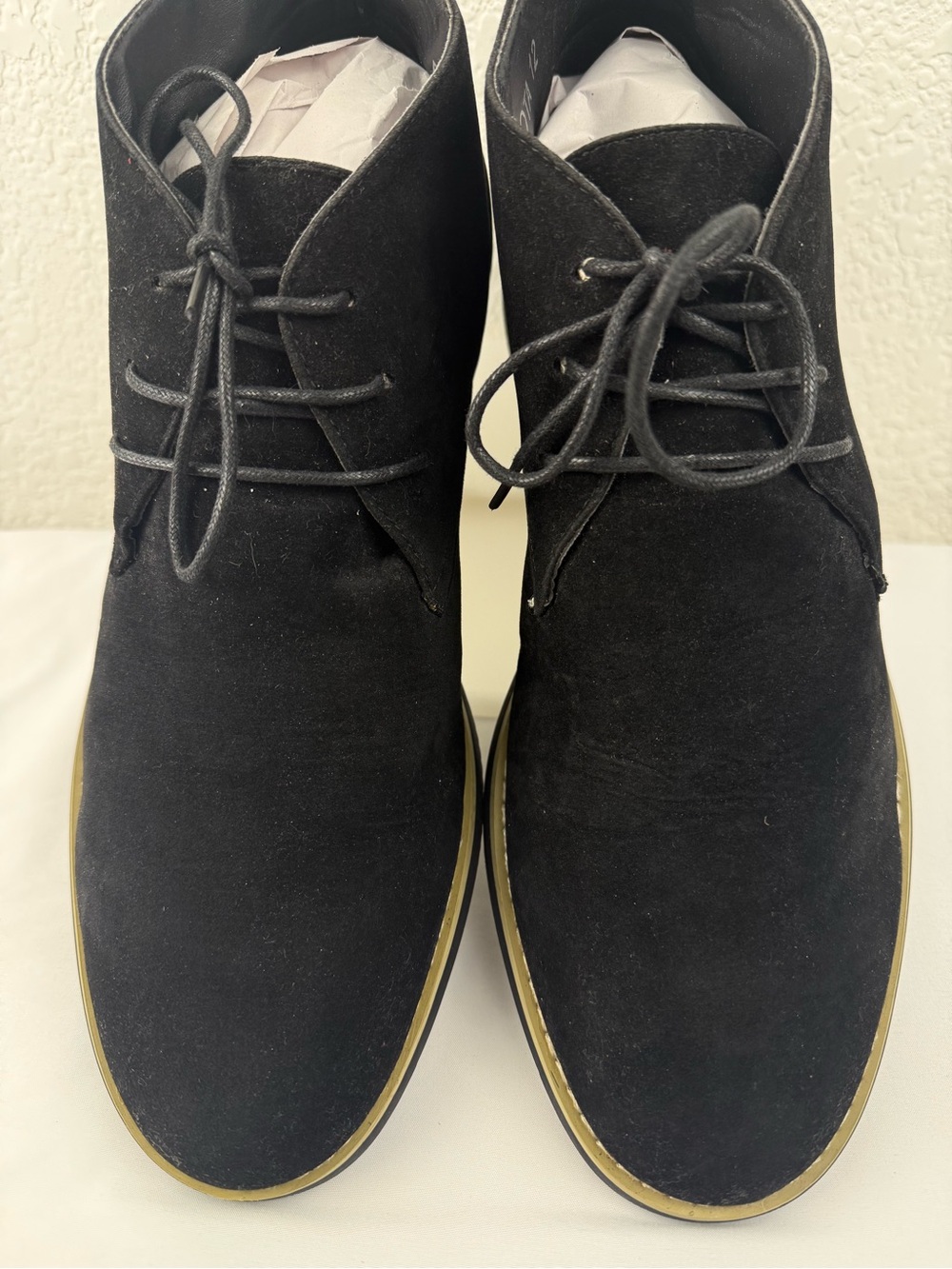 Alberto Fellini Dakota | Black Faux Suede Chukka Boots | Size 12 - Picture 3 of 7